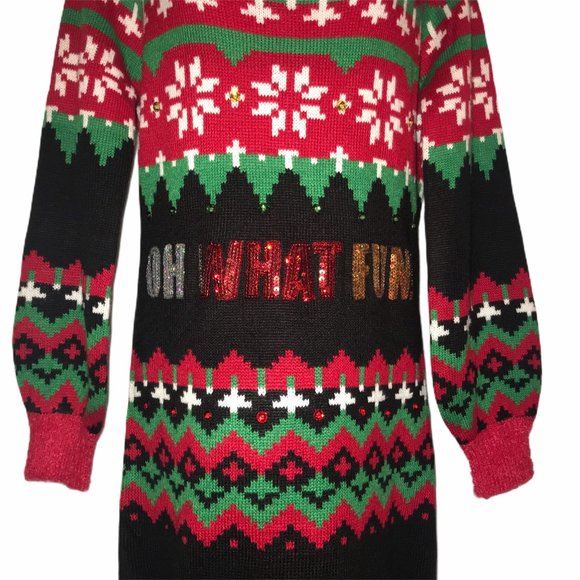 NWT It's Our Time Oh What Fun Christmas Tunic XS - Picture 4 of 8